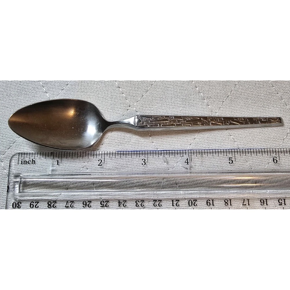 Riviera Mosaic Stainless Steel Spoon 3 Flatware Japan Silverware‎ Dinnerware - Picture 7 of 9